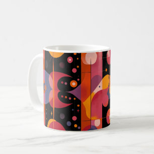 Geometric Shapes and Vibrant Colors Wall Art Print Coffee Mug
