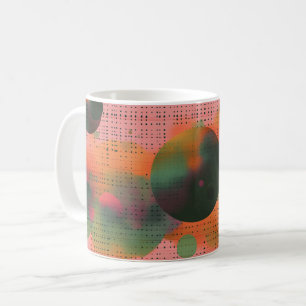 Geometric Shapes and Vibrant Colors Wall Art Print Coffee Mug
