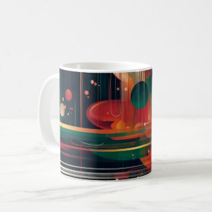 Geometric Shapes and Vibrant Colors Wall Art Print Coffee Mug