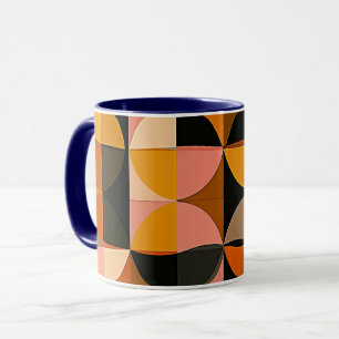 Geometric Shapes and Vibrant Colors Wall Art Print Mug