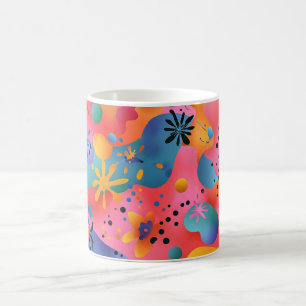 Geometric Shapes and Vibrant Colours Wall Art Prin Coffee Mug