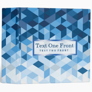 Geometric Shapes Blue Tones Binder