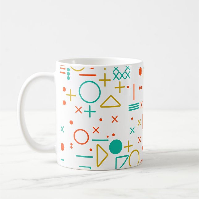 Geometric shapes coffee mug (Left)