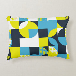 Geometric shapes, colourful abstract background. accent pillow
