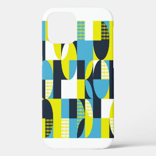 Geometric shapes, colourful abstract background. iPhone 12 case