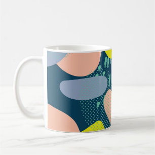 Geometric Shapes: Colourful Memphis Style Coffee Mug