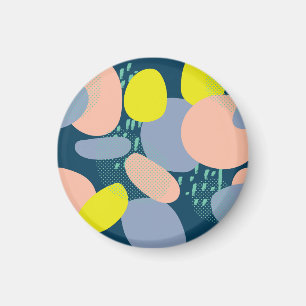 Geometric Shapes: Colourful Memphis Style Magnet