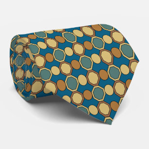 Geometric Shapes Colourful Mid Century Modern  Tie