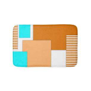 Geometric shapes cut out of paper bath mat