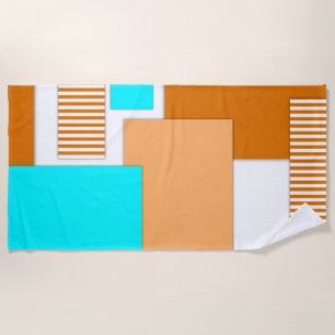 Geometric shapes cut out of paper beach towel