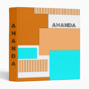 Geometric shapes cut out of paper binder