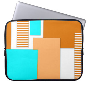 Geometric shapes cut out of paper laptop sleeve