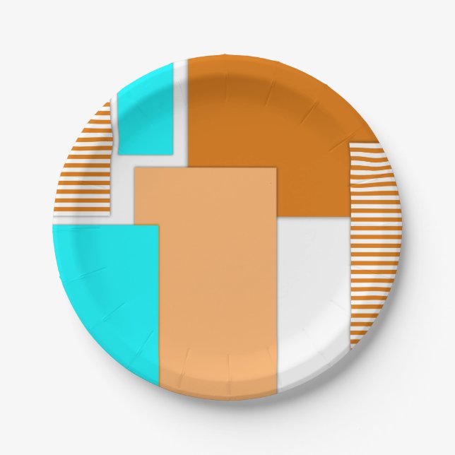 Geometric shapes cut out of paper plate (Front)