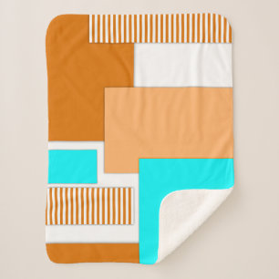 Geometric shapes cut out of paper sherpa blanket