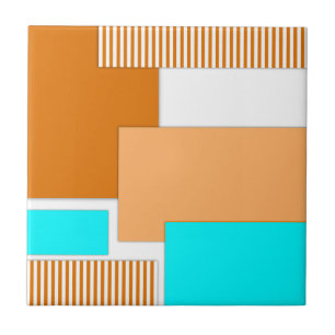 Geometric shapes cut out of paper tile