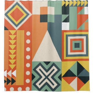 Geometric shapes, flat simple background.