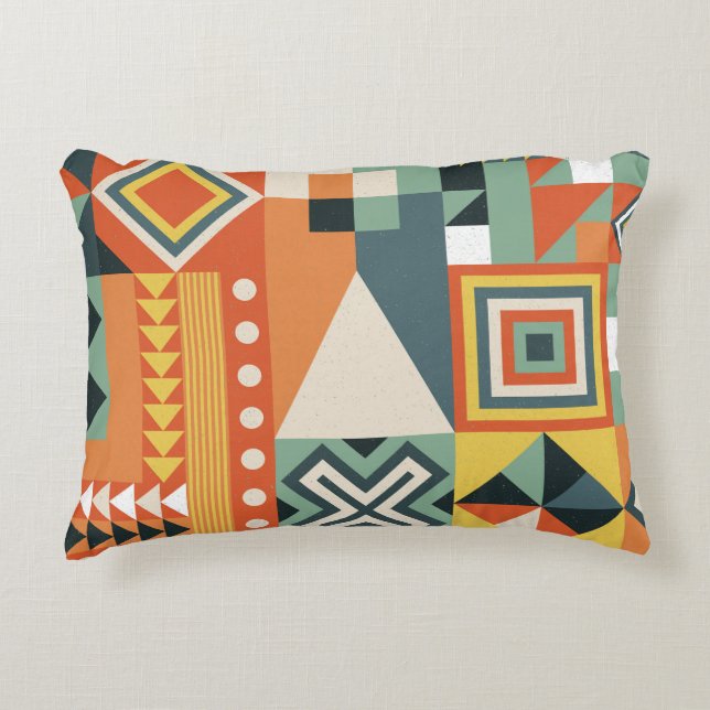 Geometric shapes, flat simple background. accent pillow (Front)