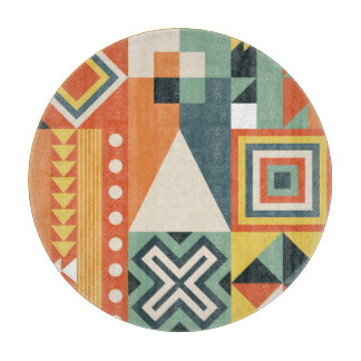 Geometric shapes, flat simple background. cutting board