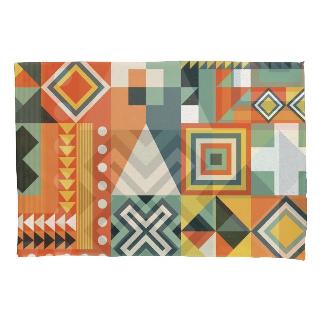 Geometric shapes, flat simple background. pillowcase (Front)