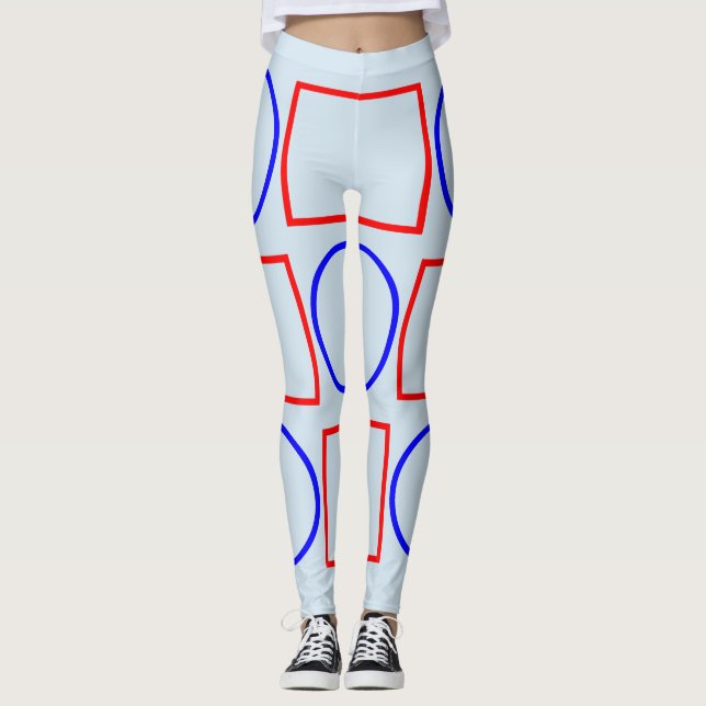 Geometric shapes Funky Leggings (Front)