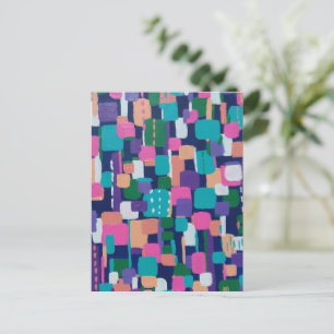 Geometric Shapes in Bold Colour Postcard