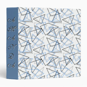Geometric shapes in chalk on white binder