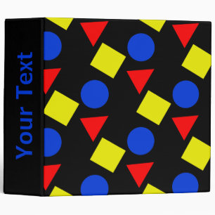 Geometric Shapes in Primary Colours Binder