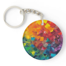 Geometric shapes in rainbow colours