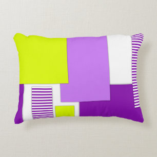 Geometric shapes made of multicolored paper accent pillow