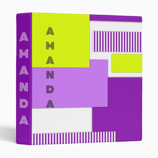 Geometric shapes made of multicolored paper binder (Front/Spine)
