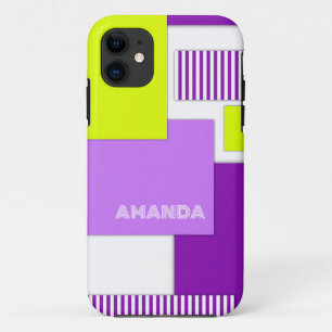 Geometric shapes made of multicolored paper iPhone 11 case