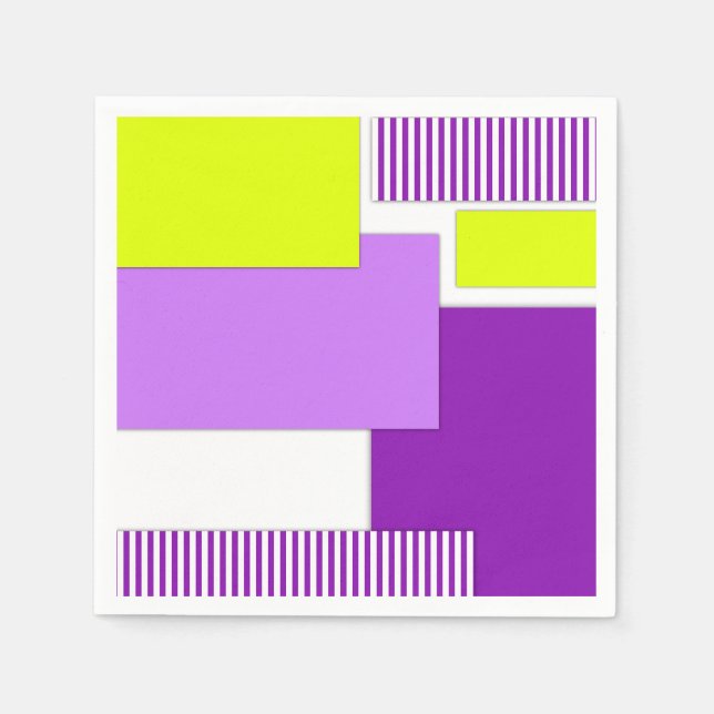 Geometric shapes made of multicolored paper napkin (Front)