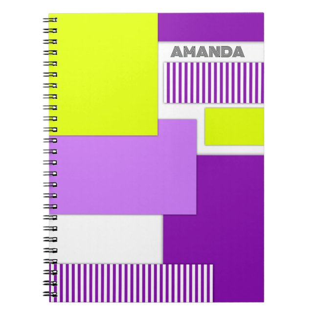 Geometric shapes made of multicolored paper notebook (Front)