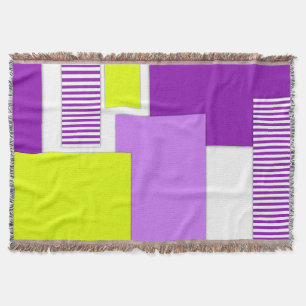 Geometric shapes made of multicolored paper throw blanket