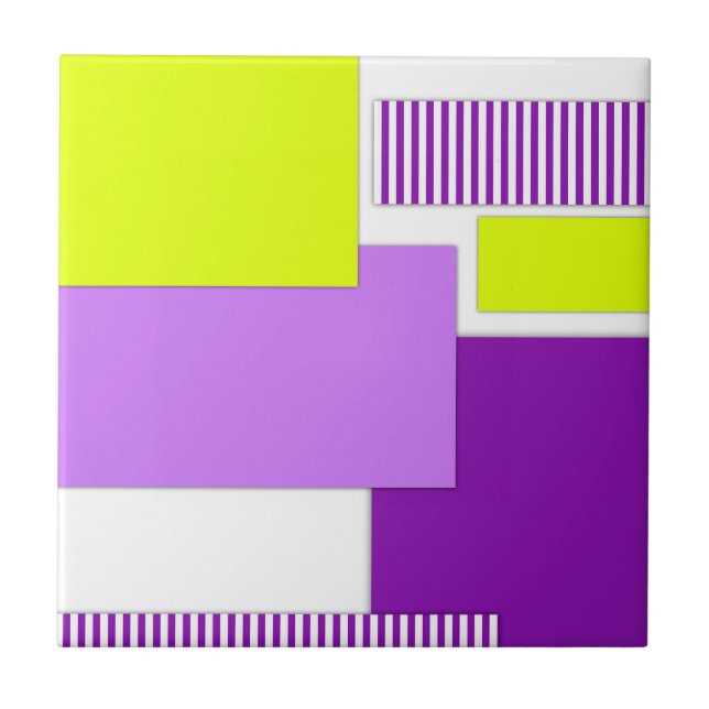 Geometric shapes made of multicolored paper tile (Front)