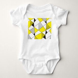 Geometric Shapes: Minimalist Seamless Pattern. Baby Bodysuit