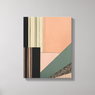 Geometric Shapes Modern Colorful Wrapped Art Canva Canvas Print