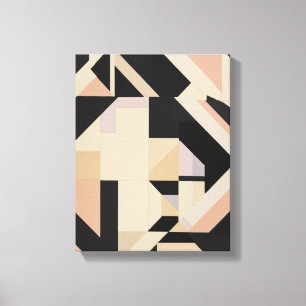 Geometric Shapes Modern Colorful Wrapped Art Canva Canvas Print