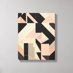 Geometric Shapes Modern Colorful Wrapped Art Canva Canvas Print