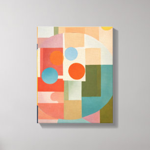 Geometric Shapes Modern Colorful Wrapped Art Canva Canvas Print