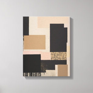 Geometric Shapes Modern Colorful Wrapped Art Canva Canvas Print