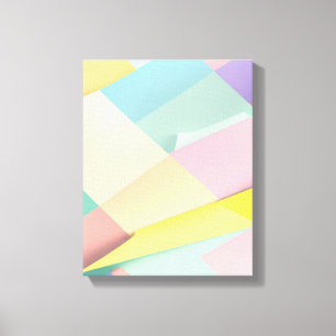 Geometric Shapes Modern Colourful Wrapped Art Canv Canvas Print