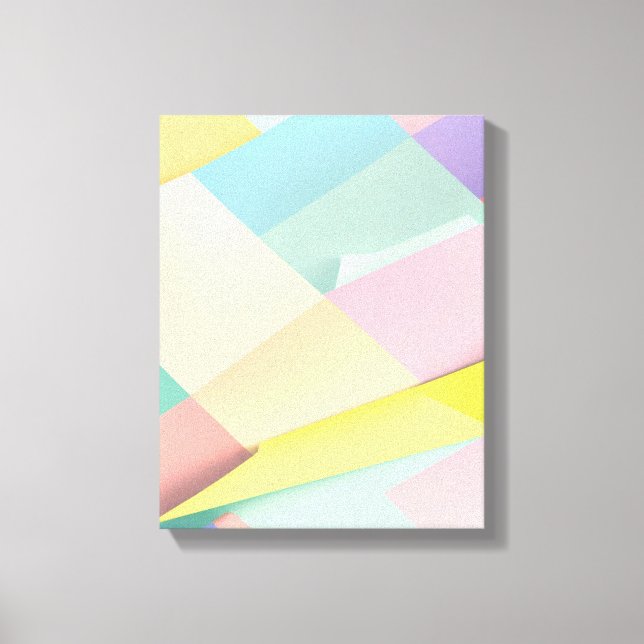 Geometric Shapes Modern Colourful Wrapped Art Canv Canvas Print (Front)