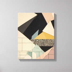 Geometric Shapes Modern Colourful Wrapped Art Canv Canvas Print