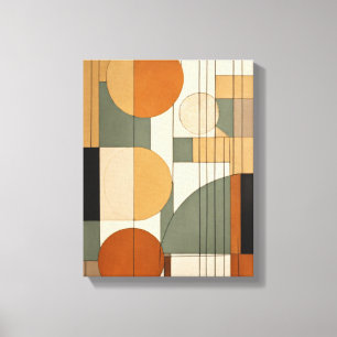 Geometric Shapes Modern Colourful Wrapped Art Canv Canvas Print
