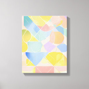 Geometric Shapes Modern Colourful Wrapped Art Canv Canvas Print