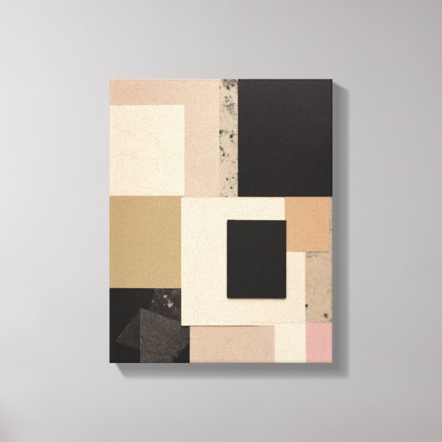 Geometric Shapes Modern Colourful Wrapped Art Canv Canvas Print (Front)