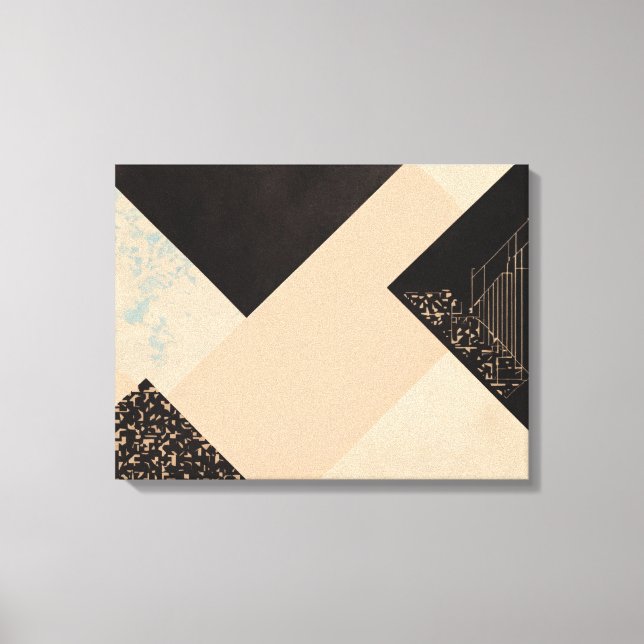 Geometric Shapes Modern Colourful Wrapped Art Canv Canvas Print (Front)