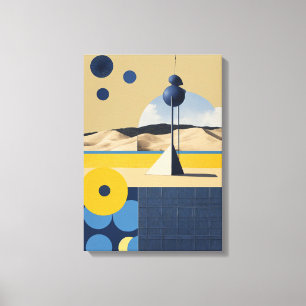 Geometric Shapes Modern Colourful Wrapped Art Canv Canvas Print