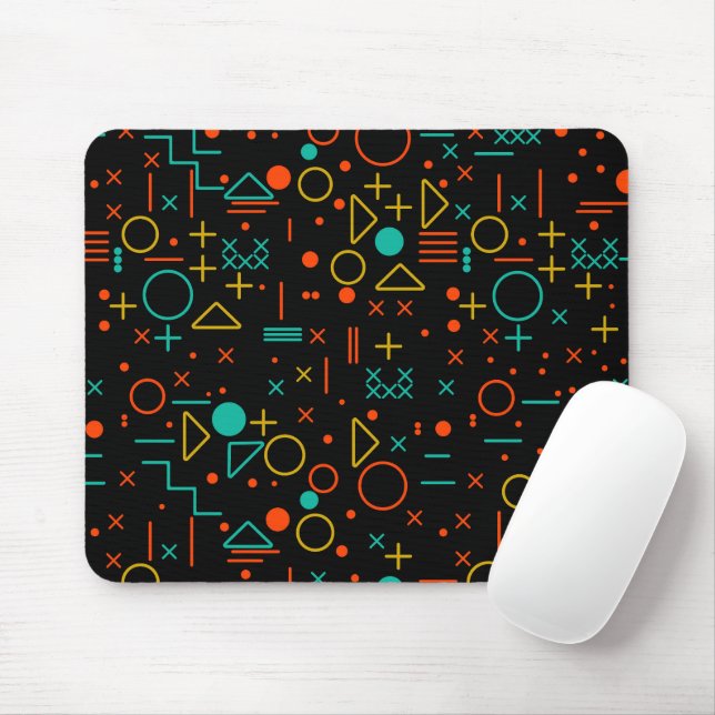 Geometric shapes mouse pad (With Mouse)